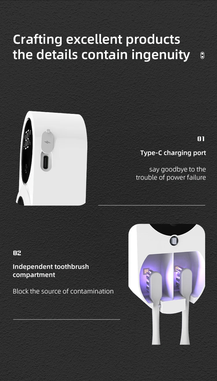 UV Toothbrush Sterilizer Case