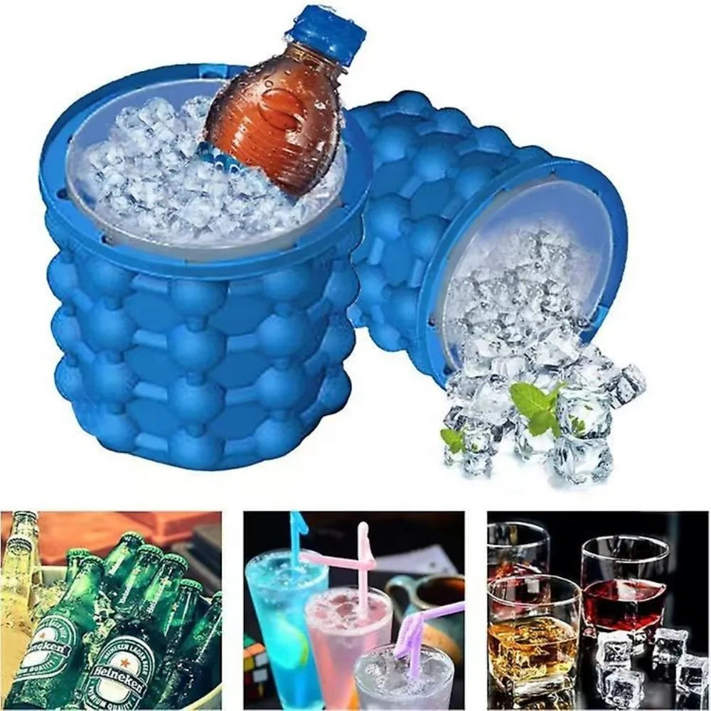 2-in-1 Large Silicone Ice Bucket Mold