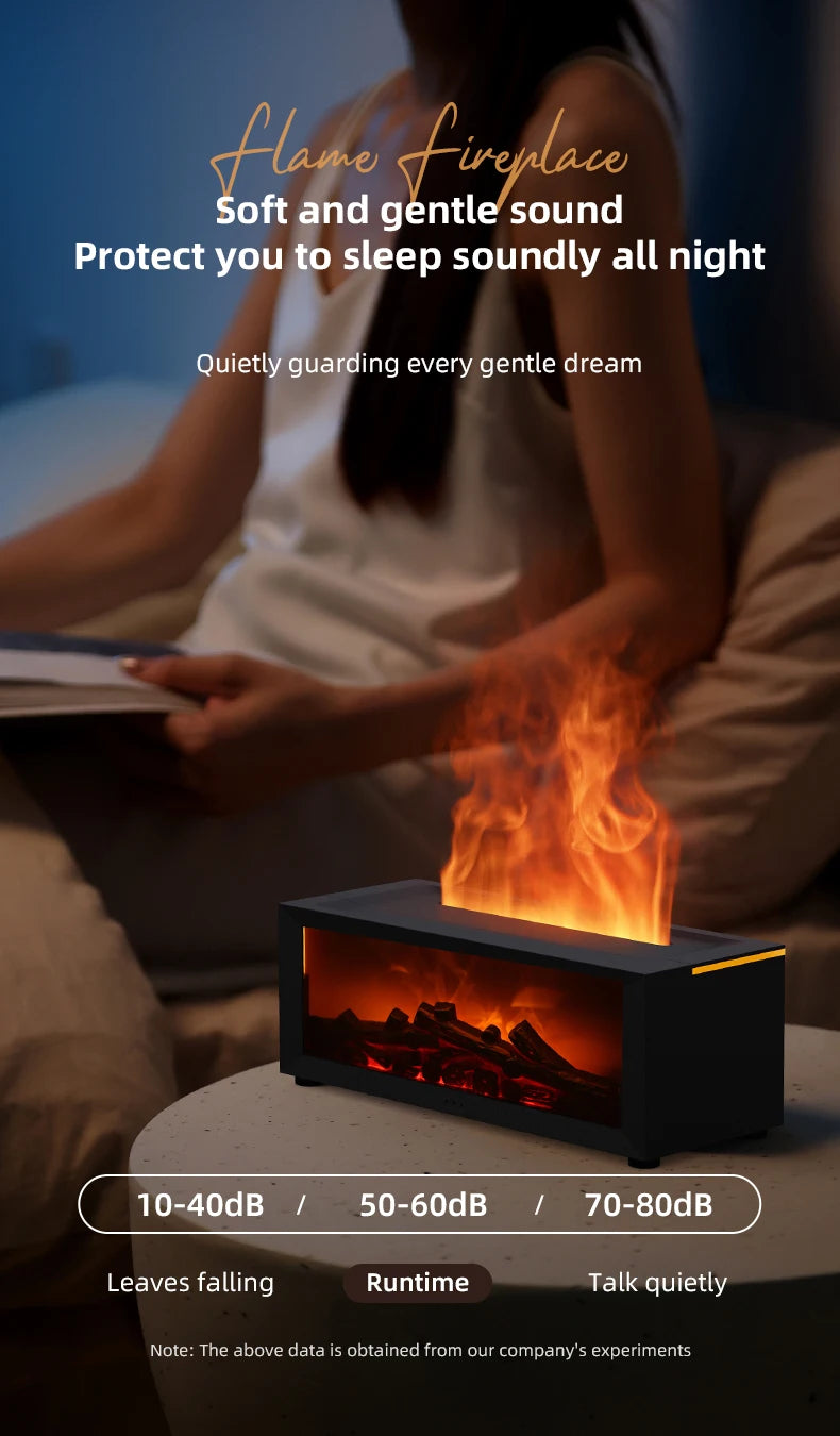 Fireplace Air Humidifier with LED Light