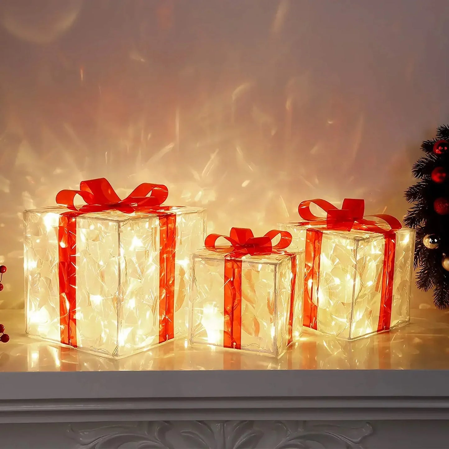 Glowing Gift Box For Christmas