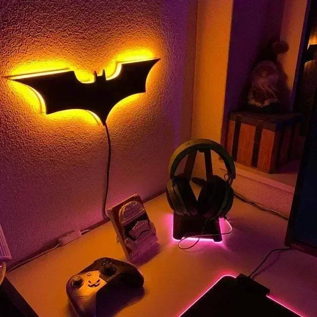 Bat Man LOGO LED Lamp