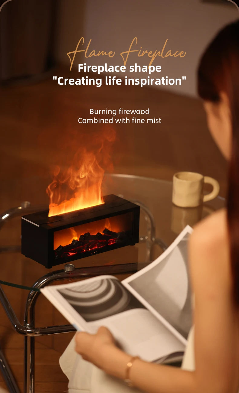 Fireplace Air Humidifier with LED Light