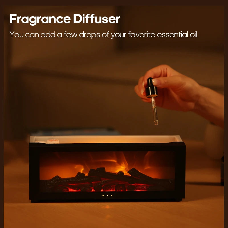 Fireplace Air Humidifier with LED Light