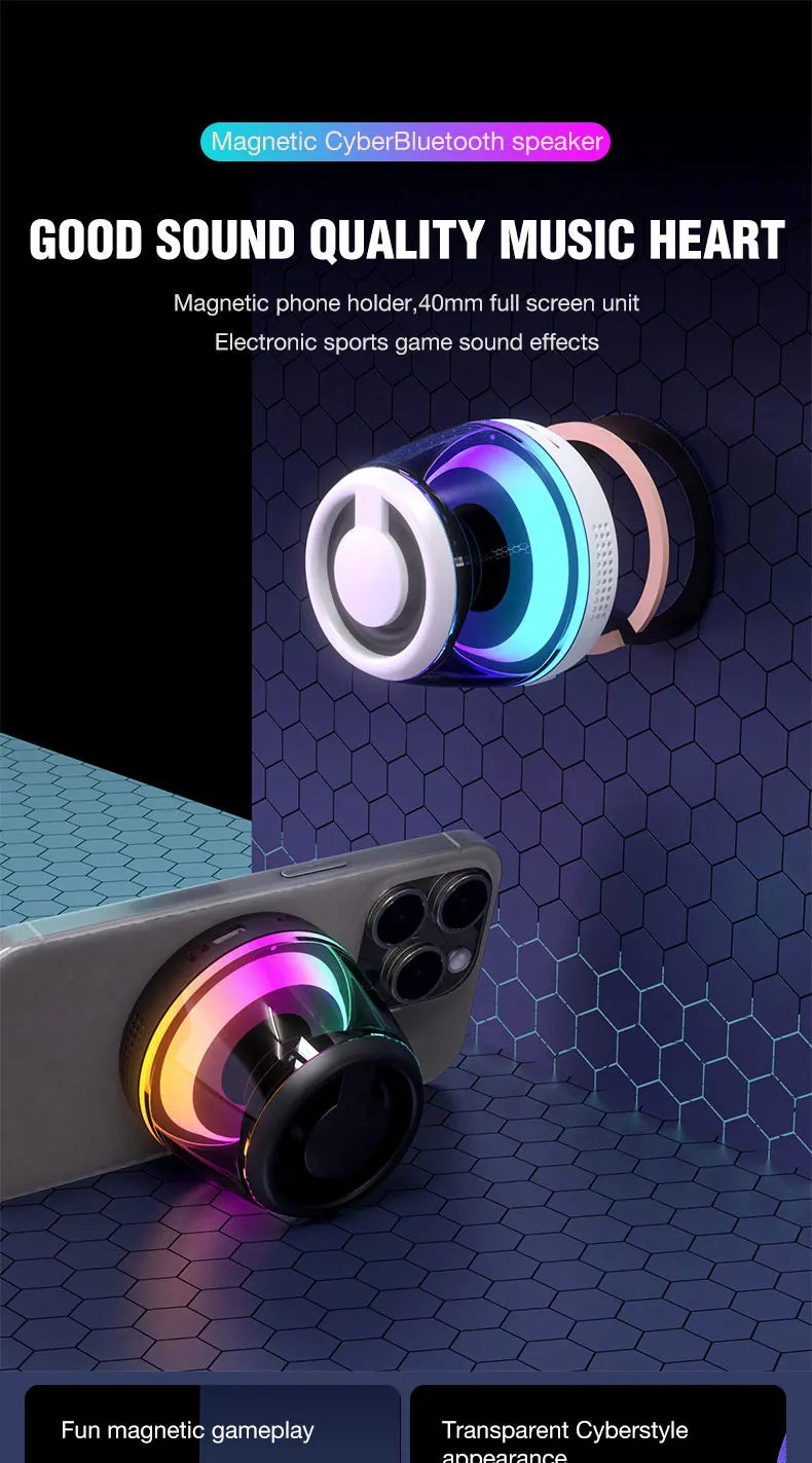 Magnetic Portable RGB Bluetooth Speaker