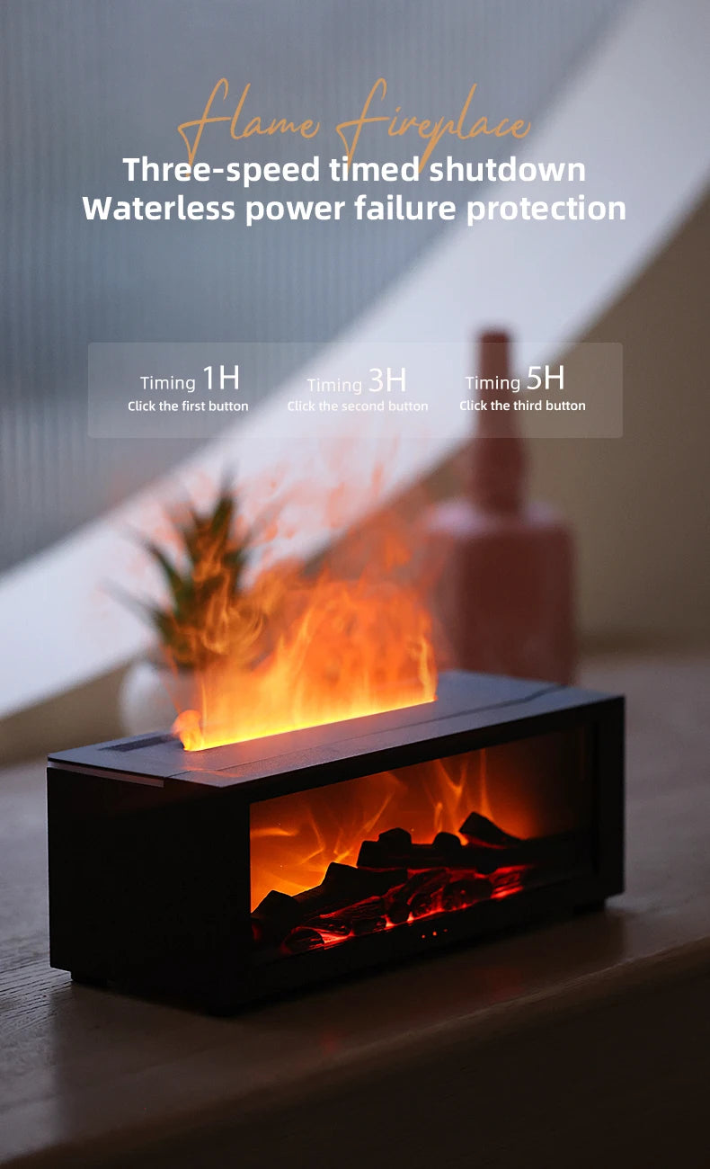 Fireplace Air Humidifier with LED Light