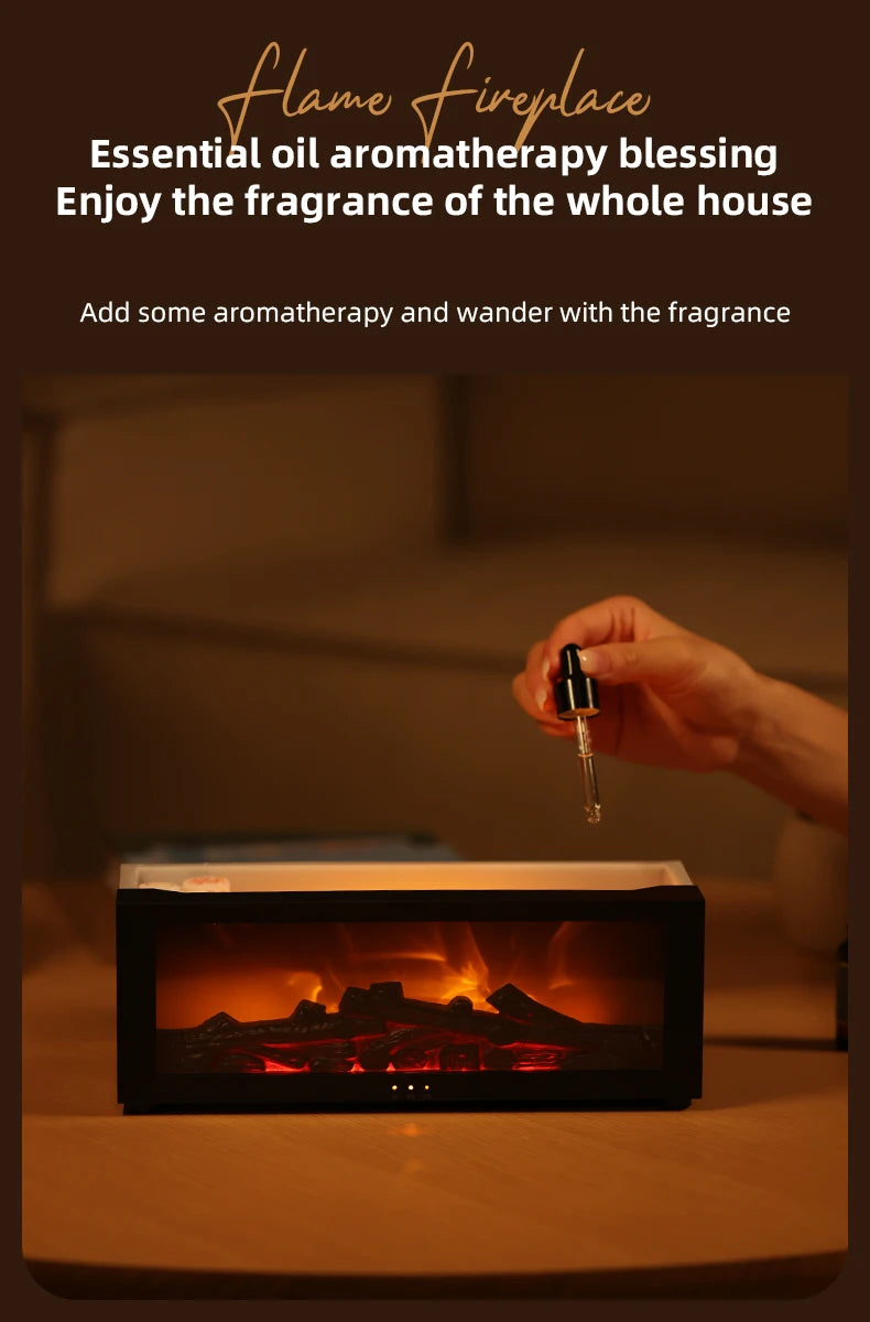 Fireplace Air Humidifier with LED Light