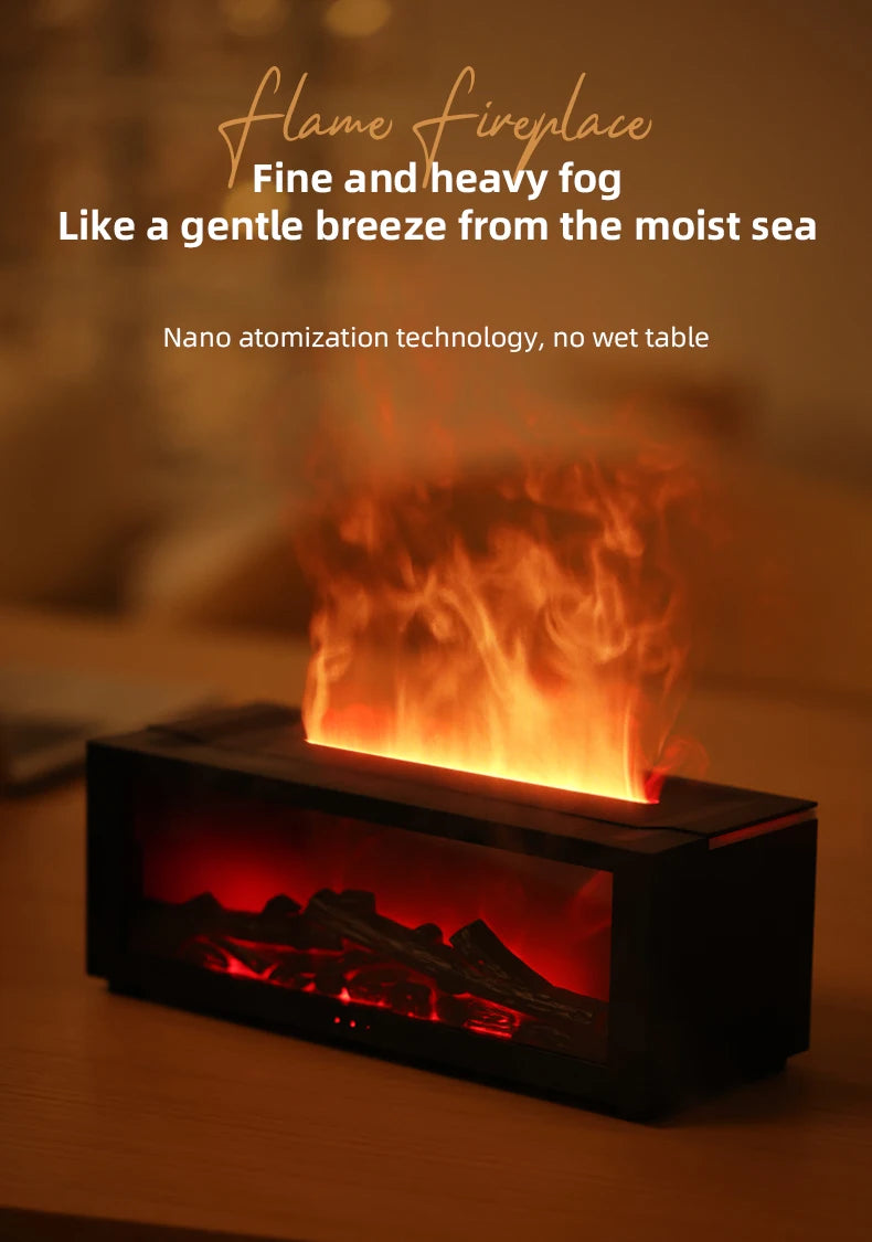 Fireplace Air Humidifier with LED Light